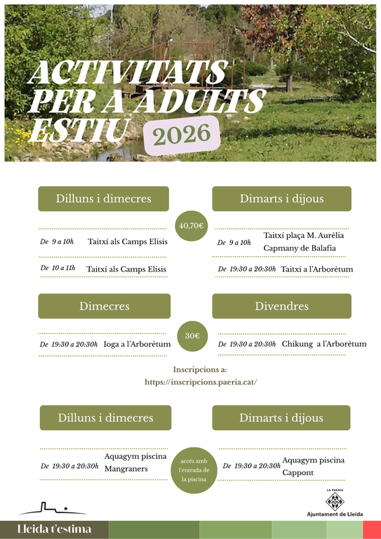 CARTELL ACTIVITATS ESTIU 2026 ADULTS